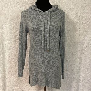 Cupid Woman’s Light Gray Hooded Tunic Sweatshirt